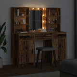 Dressing Table Set with Drawer 3 pcs Old Wood Engineered Wood 3334297