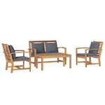 Garden Sofa Set Natural Solid teak wood 3356854