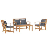Garden Sofa Set Natural Solid teak wood 3356854