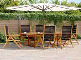 Garden Dining Set Black Solid acacia wood, Polypropylene Large 3281733