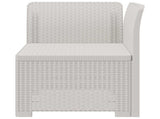 1-Seater Garden Sofa Rattan Look PP White 8011814