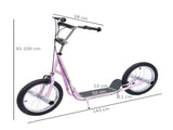Stunt Scooter, Kids Scooter with 16" Big Wheels, Adjustable Height, Dual Brakes, for Ages 5 Years, T3398P348516