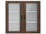 Wall Glass Cabinet PORTO Brown Oak 80 x 31 x 100 cm 885512