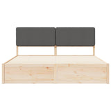 Bed Frame with Upholstered Headboard Dark Grey 200 x 200 cm 3398140