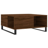 Coffee Table Brown Oak 80x80x36.5 cm Engineered Wood 830795