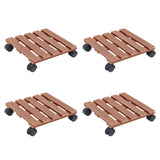 Plant Trolleys 4 pcs Brown 30x30x7,5 cm WPC 3143927