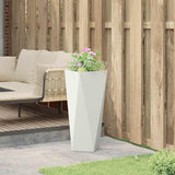 Planter White 30 x 30 x 75 cm Steel 883768