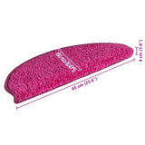 Stair Mats 15 pcs 65x21x4 cm Pink Half Round Large 322381