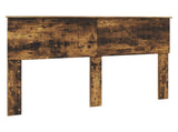 Bed Frame Smoked Oak 140 x 190 cm Solid Pine Wood 3410604