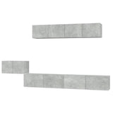 5 Piece TV Cabinet Set Concrete Grey Engineered Wood 3114433