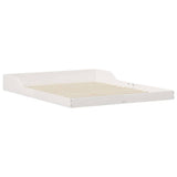 Bed Frame White 150 x 200 cm Solid Pine Wood 873311