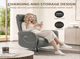 Power Recliner Chair, Swivel Electric Reclining Chair with Type CUSB, Recliner Armchair with T3398P548056