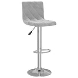 Bar Stools 2 pcs Light Grey Velvet 333687