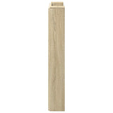 Storage Headboard with LED Sonoma Oak Engineered Wood 3418644