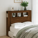 LED Headboard Brown Oak 120x18.5x103.5 cm Engineered Wood 837343
