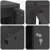Mailbox with Storage with Door Black 30 x 20 x 55 cm Steel 874947