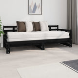 Pull-out Day Bed without Mattress Black 2x cm 820381