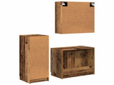 Bathroom Furniture Set 3 pcs Old Wood Engineered Wood 3415648