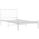 Bed Frame without Mattress White Metal 90x200 cm 325010
