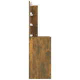 Dressing Table with LED Smoked Oak 60x40x140 cm 820442