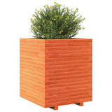 Garden Planter Wax Brown 60x60x72 cm Solid Wood Pine 3282616