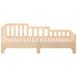 ZNTS Pull-out Day Bed without Mattress 2x cm Solid Wood Pine 820746