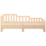 Pull-out Day Bed without Mattress 2x cm Solid Wood Pine 820746