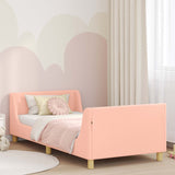 Children's Bed Frame with Headboard Pink 90 x 190 cm 42010875