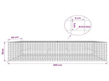 Gabion with 3.5 mm Wire and 5x5 cm Mesh 200x50x50 cm 3462310