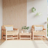 Garden Chairs with Cushions 2 pcs Solid Wood Pine 825562