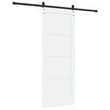 Sliding Door White 83 x 211 cm Solid Pine Wood 3333311