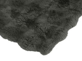 Anti-Slip Faux Rabbit Fur Blanket Olite Dark Grey 240 x 270 cm 42021804