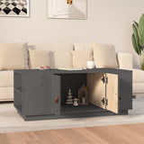 Coffee Table Grey 100x50x41 cm Solid Wood Pine 818257