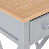 ZNTS Side Table Grey 27x27x65.5 cm Wood 280058