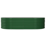 Garden Raised Bed Galvanised Steel 152x80x36 cm Green 318913