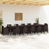 Garden Table Brown 400 x 100 x 73 cm Poly Rattan 3378529