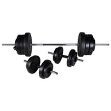 Workout Bench with Weight Rack, Barbell and Dumbbell Set 60.5kg 275361