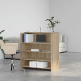 Reception Desk Sonoma Oak 100x50x103.5 cm Engineered Wood 3324162