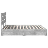 Storage Bed Concrete Grey 180 x 200 cm Engineered Wood 3411880