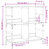 Bookshelf Sonoma Oak 78.5x33x82 cm Engineered Wood 835245