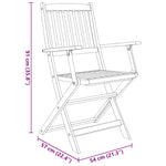7 Piece Folding Outdoor Dining Set Solid Acacia Wood 44057