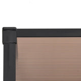 ZNTS Door Canopy Black 297.5x90 cm Polycarbonate 153701