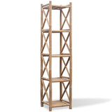 ZNTS 5-Tier Square Bamboo Shelf 242493