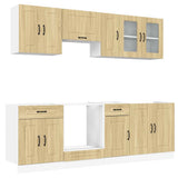 8 Piece Kitchen Cabinet Set Kalmar Sonoma Oak Engineered Wood 3314824