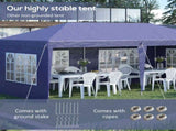 3 x 6m Pop Up Gazebo, Height Adjustable Marquee Party Tent with Sidewalls and Storage Bag, Blue T3398P319921