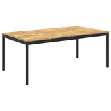 Garden Dinner Table White and Black 196 x 100.5 x 75 cm 3394426