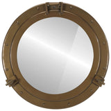 Porthole Mirror Wall Hanging 50 cm Aluminium and Glass 357854