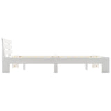 Bed Frame without Mattress White 140x200cm Solid Wood Pine 283157