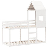Bunk Bed without Mattress White 80x200 cm Solid Wood Pine 3281995