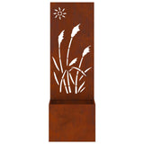 Garden Privacy Screen Rusty 50 x 32 x 150 cm Weathering steel 876433